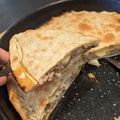 El cooksnap de Daiana Guibaudo cuando hizo Tarta puerro, pollo y champiñones.