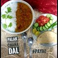 Payal Sachanandani का कुकस्नैप जब उन्होंने पालक चना दाल (palak chana dal recipe in Hindi) बनाया था।