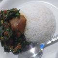 @Om Ziyad_Kitchen 's cooksnap of when they made White rice with vegetable soup.