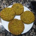 El cooksnap de Karina Mabel cuando hizo Hamburguesas de arvejas partidas.