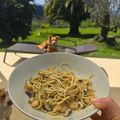 El cooksnap de Saio Norte cuando hizo Pasta con gambas en salsa de aguacate y leche de coco.