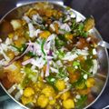 Vaishali Arora's cooksnap of when they made Aloo Chola Tikki Chat.