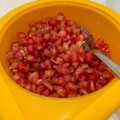 El cooksnap de Marieta Mamá cuando hizo 4. Granada con zumo de naranja.