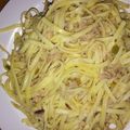 El cooksnap de angi bell cuando hizo Tallarín con atún y crema de leche.