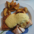 El cooksnap de Veronika Rocha cuando hizo Salmón a la plancha con salsa holandesa.