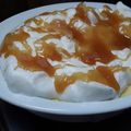 El cooksnap de Laura Abelenda cuando hizo Crema casera con merengue y caramelo.