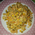El cooksnap de Zaira cuando hizo Arroz 3 delicias sin marisco.