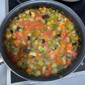 El cooksnap de Auxi Martín Calvo cuando hizo Pisto casero bajo en calorías.