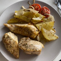 El cooksnap de Laia Alfonso cuando hizo Pechugas de pollo en el horno con verduras.