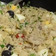 Cooksnap de Raquel quando cozinhou Arroz de bacalhau, com poeijo e ovos escalfados.