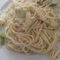 El cooksnap de lima cuando hizo Espaguetis con calabacín y puerro al limón.