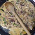 El cooksnap de Cecilia cuando hizo Salsa de verdeo y champiñones.