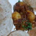 Sampurna Das's cooksnap of when they made লুচি আলুর দম (Luchi aloor dum recipe in Bengali).