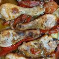 El cooksnap de Gloria Molsan cuando hizo Muslitos de pollo al horno con patatas y verduras.