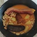 El cooksnap de Myriam cuando hizo Fabada asturiana. Alubias blancas con compango en Thermomix.