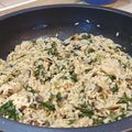 El cooksnap de Carmen cuando hizo Risotto de Espinacas y Setas.