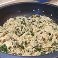 El cooksnap de Carmen cuando hizo Risotto de Espinacas y Setas.