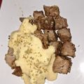 Cooksnap dari Madinatul Munawaroh untuk resep Steak Cube Saikoro Wagyu dengan Saus Keju
