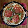 Bill's cooksnap of when they made Stuffed Crust Black Iron Skillet Pizza.