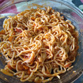 El cooksnap de Nora Pereira cuando hizo Fideos caseros. Suaves y fáciles de hacer. Con salsa de crema y langostinos. 🍝🦐.