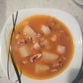 El cooksnap de Alberto cuando hizo Cazuela de patatas con calamares a la marinera.