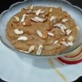 Aruna Thapar's cooksnap of when they made Moong Dal Halwa.