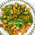 Cooksnap Mahadiah semasa beliau membuat Bendi goreng pecah telur.