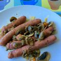 El cooksnap de Ana María Gonzalez Mendoza cuando hizo Salchichas de pollo con verduras y arroz aromatizado.