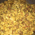 El cooksnap de annabella cuando hizo Pasta con carne molida de pavo y queso americano.