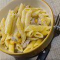 Mónika Gyurászné Cooksnap-ja, amikor elkészítette a(z) Egyszerű tejszínes-kukoricás csirkés penne receptet.