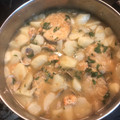 El cooksnap de maria jose cuando hizo Merluza en salsa con gambas y almejas.