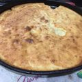 El cooksnap de Gabriela Perelló cuando hizo Fainá de queso en licuadora.