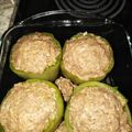Sam Hassell's cooksnap of when they made Larry's stuffed bell peppers.