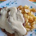 El cooksnap de Verónica Peón Crespo cuando hizo Entrecot con salsa a la pimienta y patatas fritas.