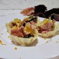 il Chemamma quando ha preparato Cestini di parmigiano ripieni di coppa e carciofi marinati alla julienne