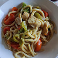 El cooksnap de Itzipitxi cuando hizo Fideos udon con verduras, setas y pollo.