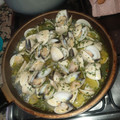 El cooksnap de Priscila cuando hizo Almejas en salsa con ajo y perejil.