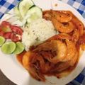 El cooksnap de Leah Rodríguez cuando hizo Camarones a la diabla en salsa de tamarindo.