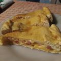 El cooksnap de Alejandra Russo cuando hizo Tarta de jamón y queso en trocitos.