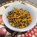 Durreshahwar Khan's cooksnap of when they made Moong Bean Chaat Salad.