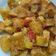 El cooksnap de edu cuando hizo Curry de salmón y gambones.