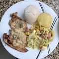 El cooksnap de Diana Morales cuando hizo Pechuga de pollo en salsa de champiñones.