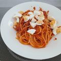El cooksnap de Cintia Perez cuando hizo Espaguetis con atún y huevo.