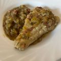 El cooksnap de Eduardo Agudo Alba cuando hizo Merluza a la plancha con salsa de calabacín y jamón al tomillo.
