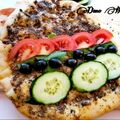Dano Hamadeh's cooksnap of when they made Manaich zaater (thyme) & cheese, Lebanese pizza,.