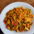 El cooksnap de Julián cuando hizo Arroz con Pollo y verduras.