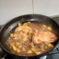 El cooksnap de Cony Serrano cuando hizo Lomo de cerdo en salsa con piña.