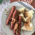 El cooksnap de Mapi Soto Rivero cuando hizo Salchicha encebollada.