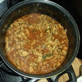 El cooksnap de Esther Soto cuando hizo Carne molida en chile rojo.