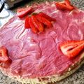 Chef Roy's cooksnap of when they made Strawberry Cheesecake.